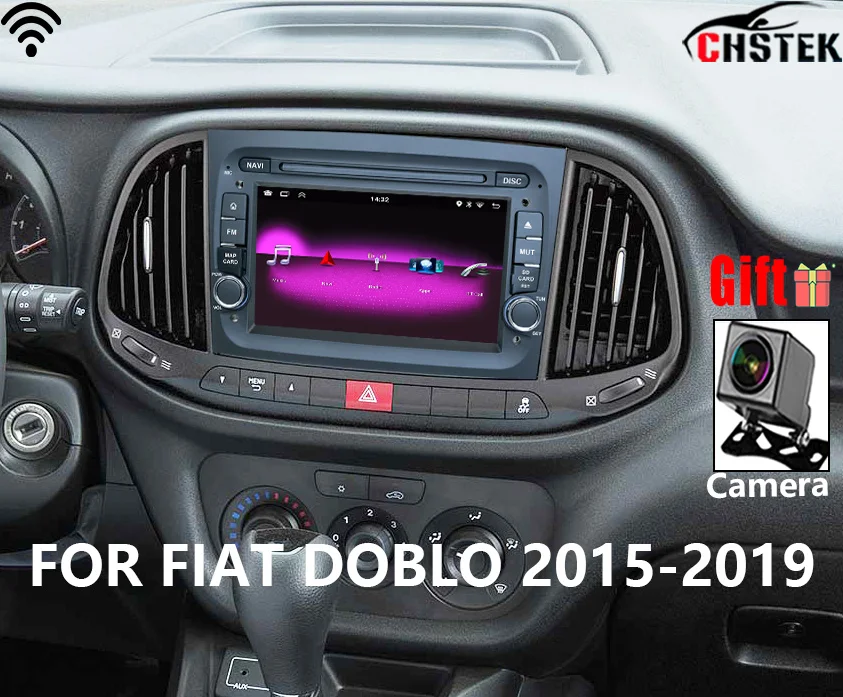 CHSTEK For Fiat Doblo Ram Promaster City 2015-2019 Multimedia Bluetooth GPS WIFI Auto Vedio Media Handsfree Swap Autoradio Audio