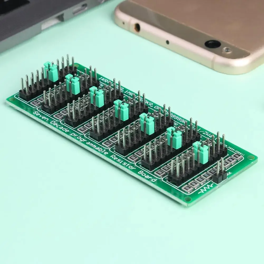 

Seven Decade Programmable Resistor Board 1R to 9999999R with 1R Step Accuracy for Electronic Projects