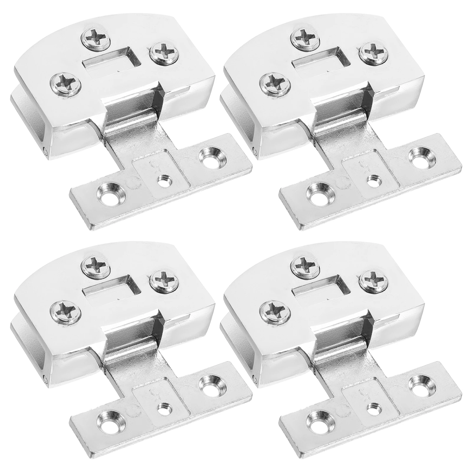 

4pcs Punch-free Hinges Stainless Steel Cabinet Hardware Heavy Duty Modern -saving Long-lasting Shower Glass for Glass