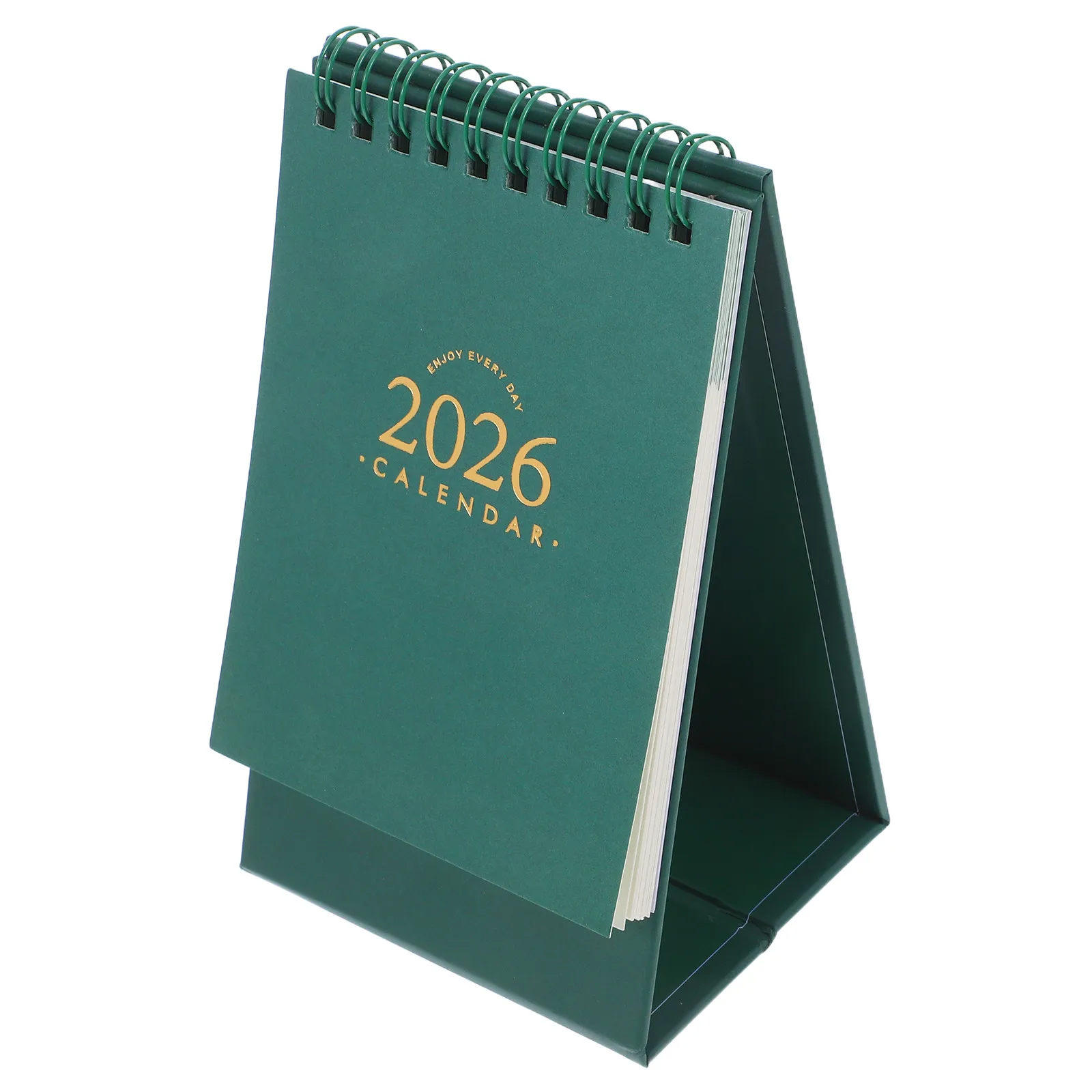 

Small Minimalist 2026 Desk Calendar 2025.9-2026.12 Desktop Calendar Twin-Wire Binding Flip Standing Monthly Planner Office