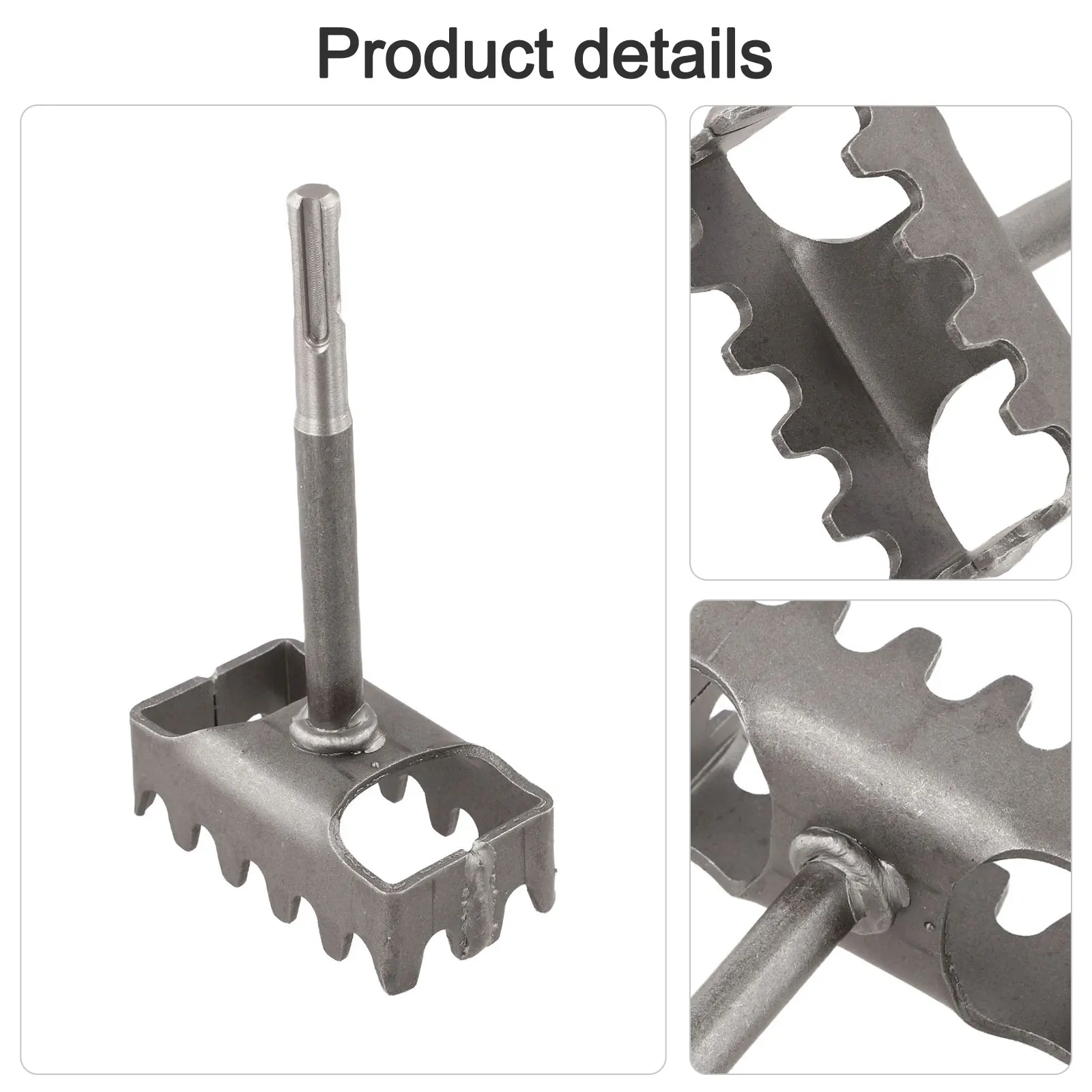 Round Handle Square Slotter For 86 Type Wire Box Cement Wall Hole Puncher For Switch Sockets Heavy-Duty Metal Hand Tool