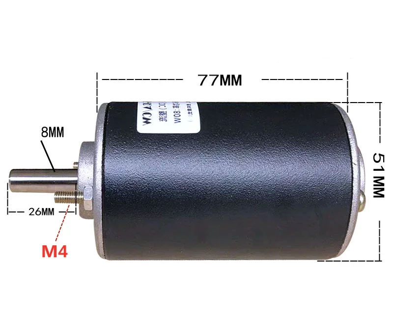 51MM 220V DC Motor Micro Lathes CW CCW Low Noise Grinding Drilling Polishing 3000/6500RPM 40-80W