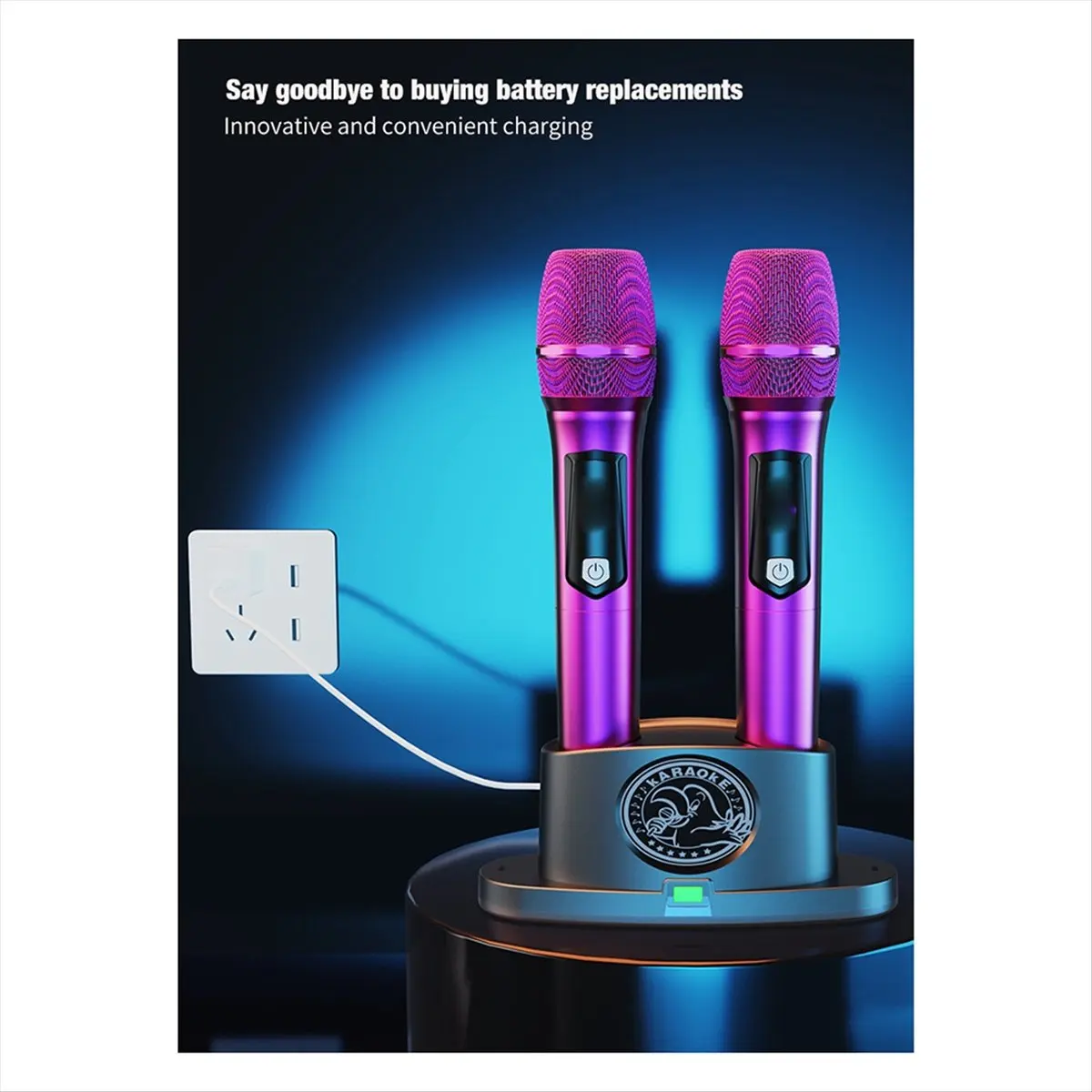 Rtyuyu Wireless Microphone Universal Microphone Type-C Magnetic Connection Universal Smart Charging Stand USB 5V Power Supply