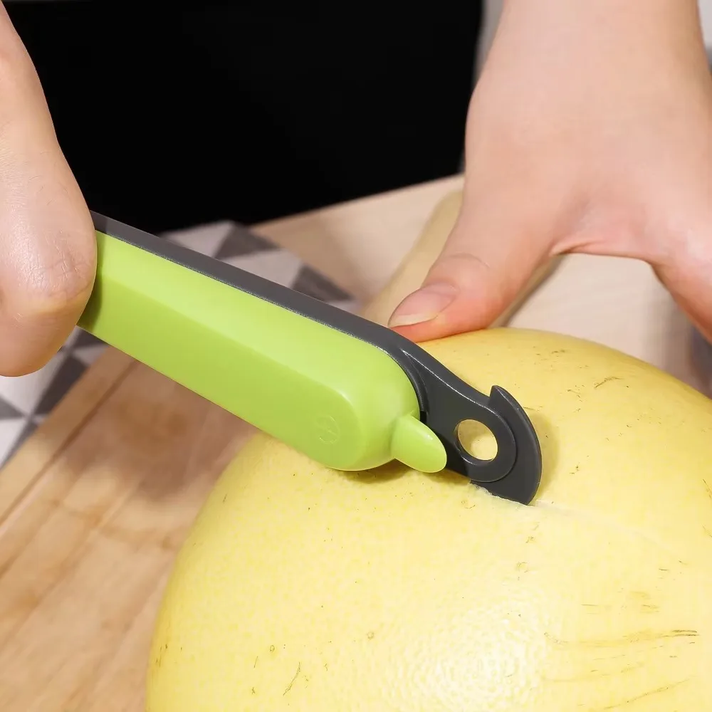 Multi-functional Orange Peeling Device Portable Kitchen Fruit Lemon Deseed Tool Mango Pulp Separator Detachable Deseed Knife