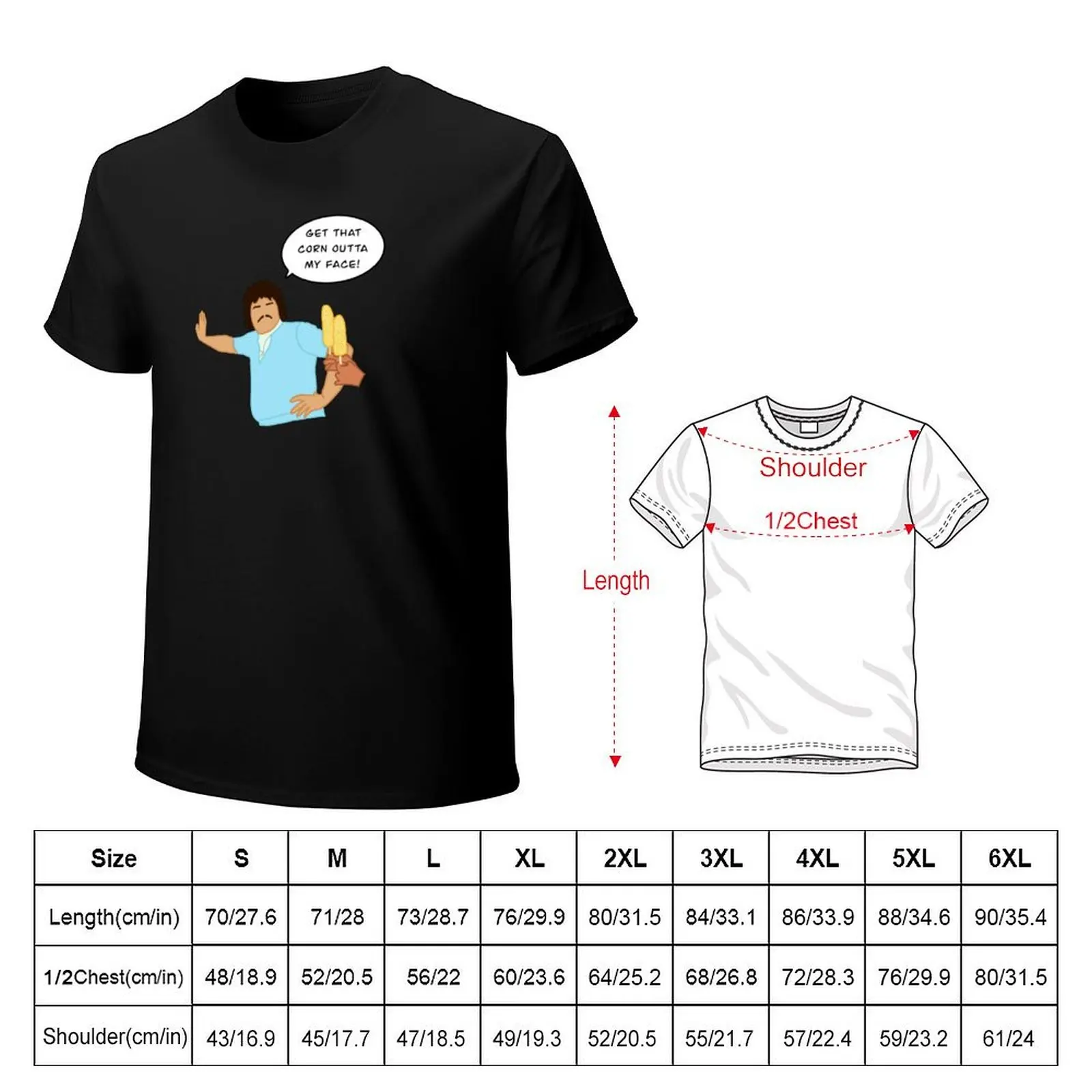 Nacho Libre - Corn T-Shirt Fashion Casual Short Sleeve Top