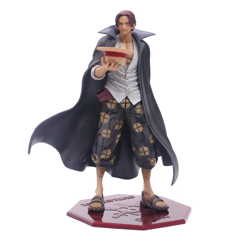 Anime One Piece Portrait Of Pirates Red Hair Shanks Battle Ver. GK PVC Action Figure Statue Collectible Model Kids Toys Doll