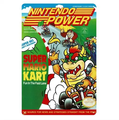 Power Magazine Kart Video Game Metal Poster Tin Sign 20*30cm