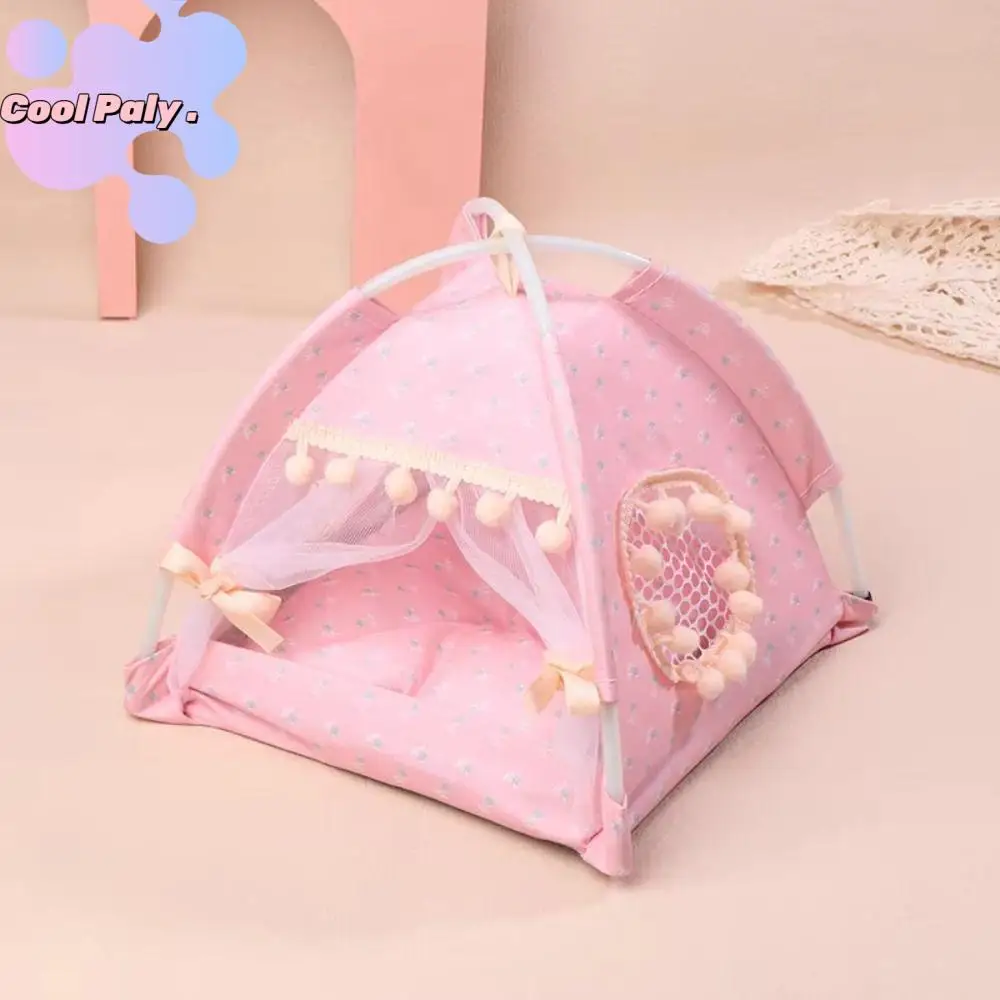 

1:12 Scale Simulation Pink Tent Model Decoration Miniature Dollhouse Camping Tent Model Ornament Oxford Cloth