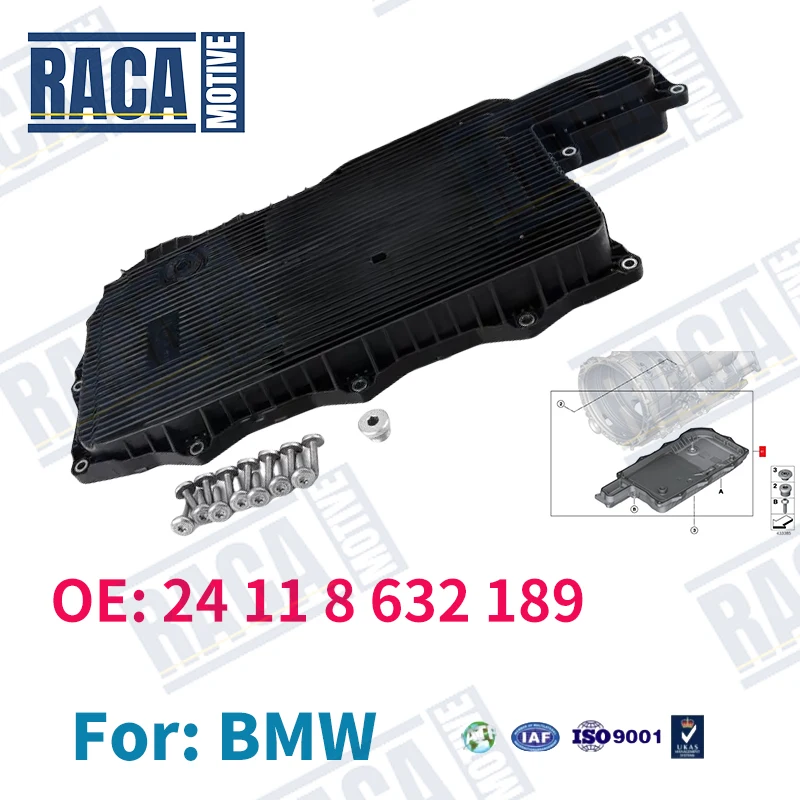 

For BMW F20 F30 F80 F31 F10 F11 X1 E84 X3 F25 X5 F15 G05 Z4 E89 G11 G12 G30 F90 Transmission Oil Pan 24118632189 8632189