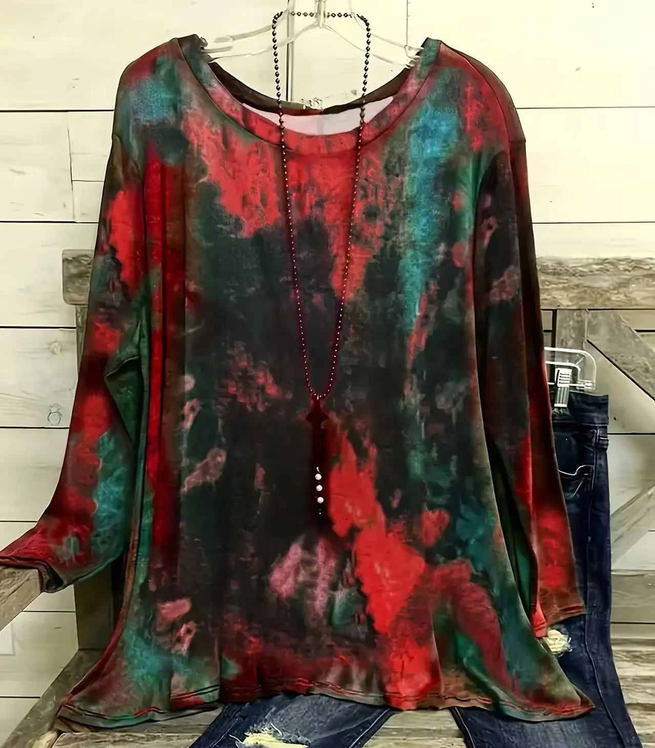 Women's Long-Sleeved Round Neck T-Shirt