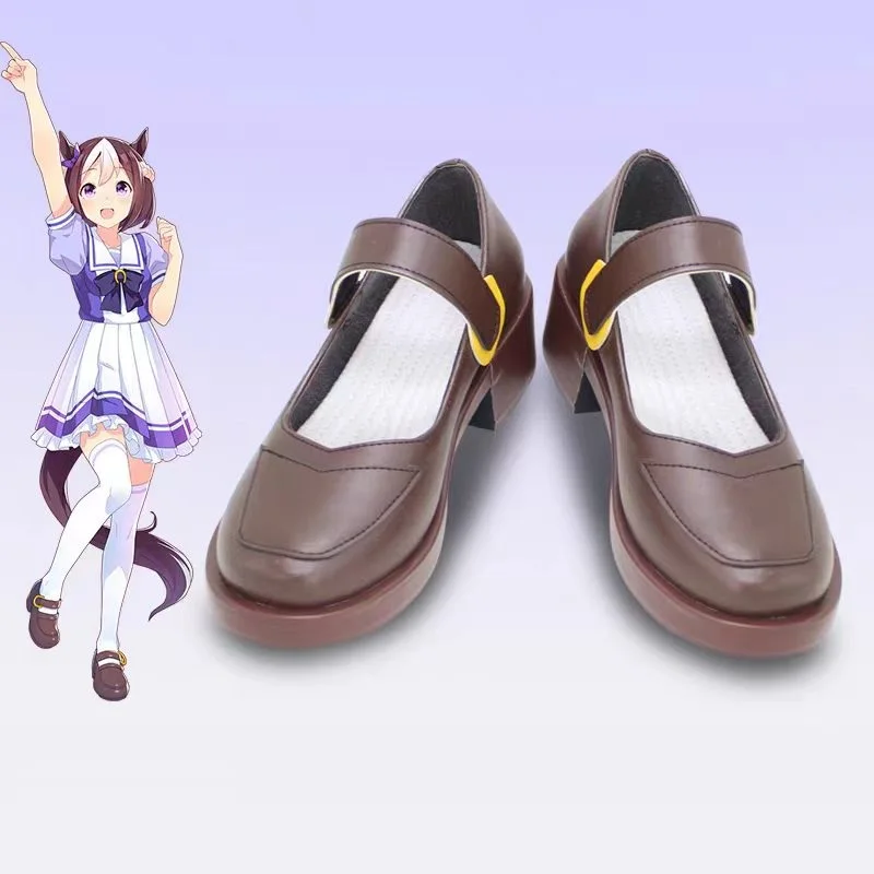 chaussures-de-cosplay-uma-musume-pretty-derby-silence-suzuka-chaussures-lolita-marron-accessoire-de-cosplay-d'halloween-chaussures-sur-mesure