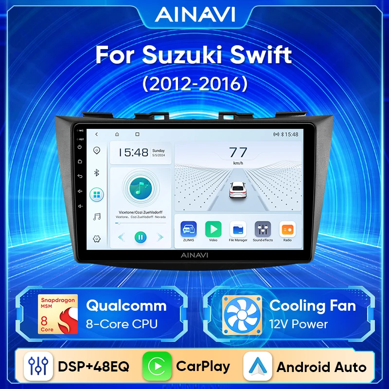 

Ainavi Android13 2DIN Car Radio Multimedia Video Player For Suzuki Swift 4 2011-2017 Navigation GPS Android Auto Carplay No 2din