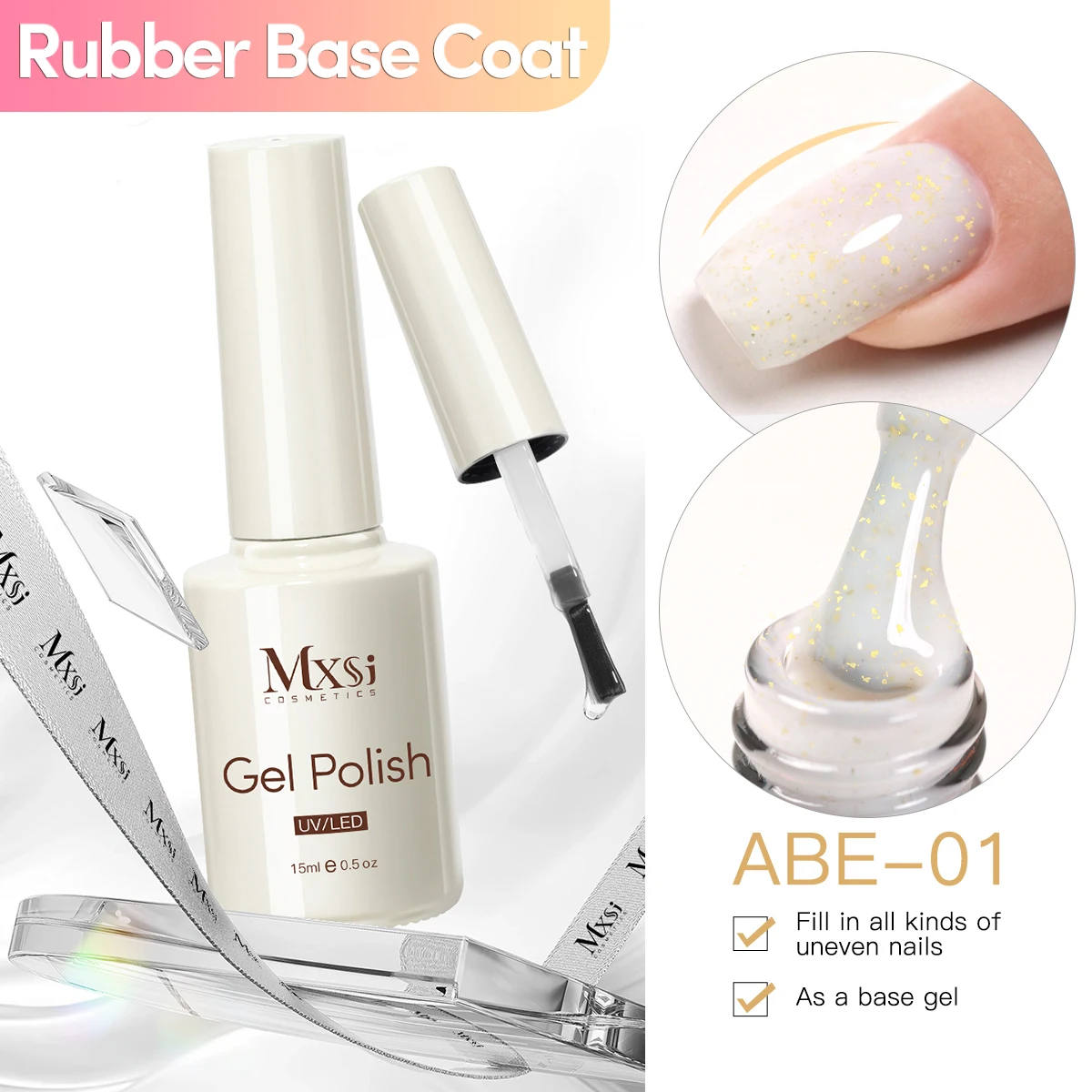 15 مللي 5 قطعة/المجموعة الأظافر قاعدة معطف هلام مسمار مجموعة طلاء الأظافر المطاط قاعدة هلام كيت شبه دائمة نقع قبالة UV LED هلام مسمار ملصقات الأظافر لوازم #6