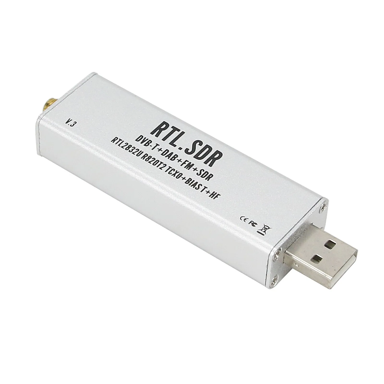 0.1MHz-1.7GHz TCXO Stable Full Band for RTL SDR Receiver Full Kit With Antenna Aviation Band ADSB