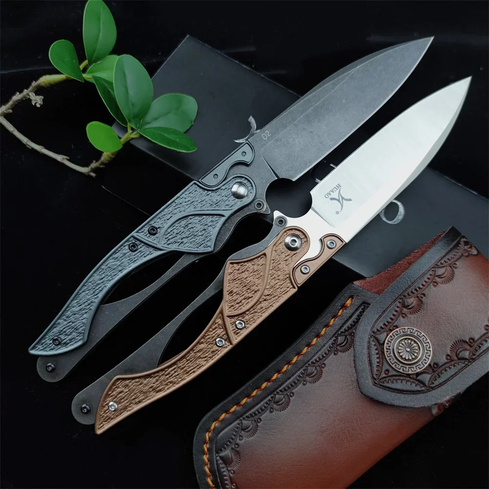 NEW Tactical Combat Folding Pocket Knife D2 Blade 420 Steel +T6 Aluminum Handle Outdoor Camping Hunting Knives Rescue EDC Tools