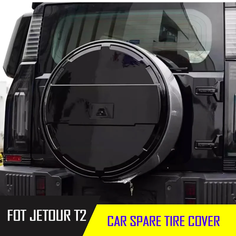 Fit for JETOUR Traveler T2 2023-2024 Automobile 19-inch Stainless Steel Thickened Spare Tire Cover Car Tailgate Decoration Piece