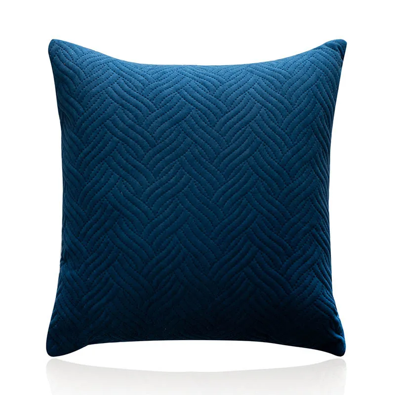 Quilted Velvet Pillow Cover 7