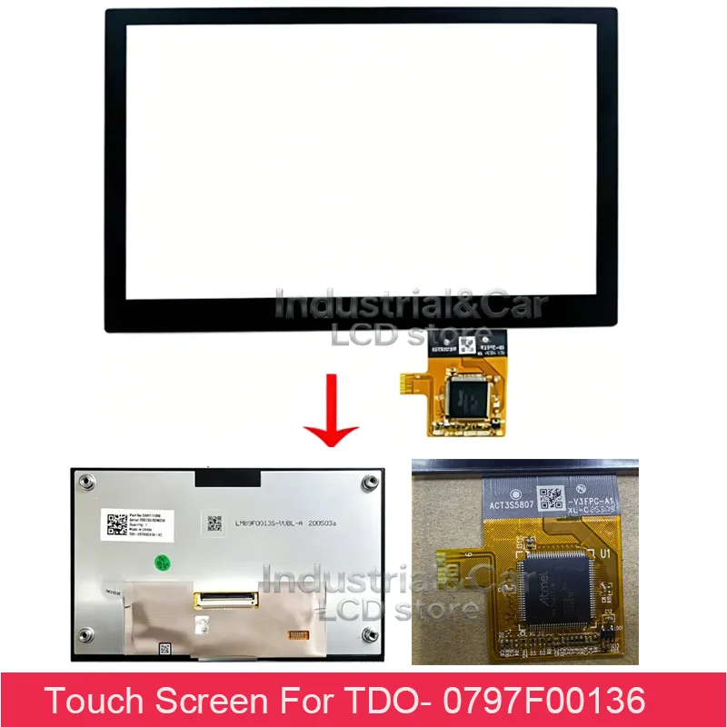 TDO-0797F00136-V3 TDO-0797F00136-V2 TDO-0797F00136-V6 LMB5F00136 LMB5F00136-V3BL-A 현대차 네비게이션용 새 터치스크린
