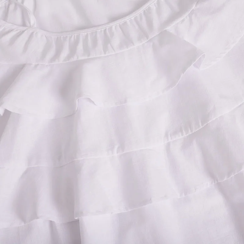 2025 vestido midi sem alças com borda de folha de lótus em várias camadas, saia de bolo, manga curta, costas nuas, resort de praia, vestido sem alças