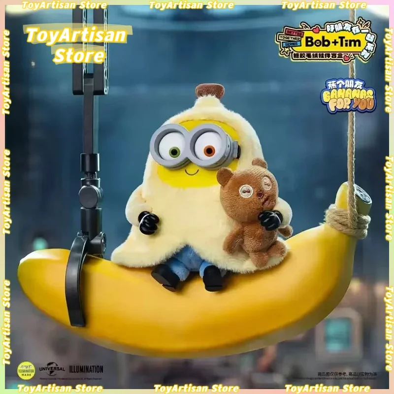 

InStock 52TOYS Bob And Tim Minion Good Friends Together Series Blind Box Cute Cartoon Pendant Keychain Mystery Box Surprise Gift