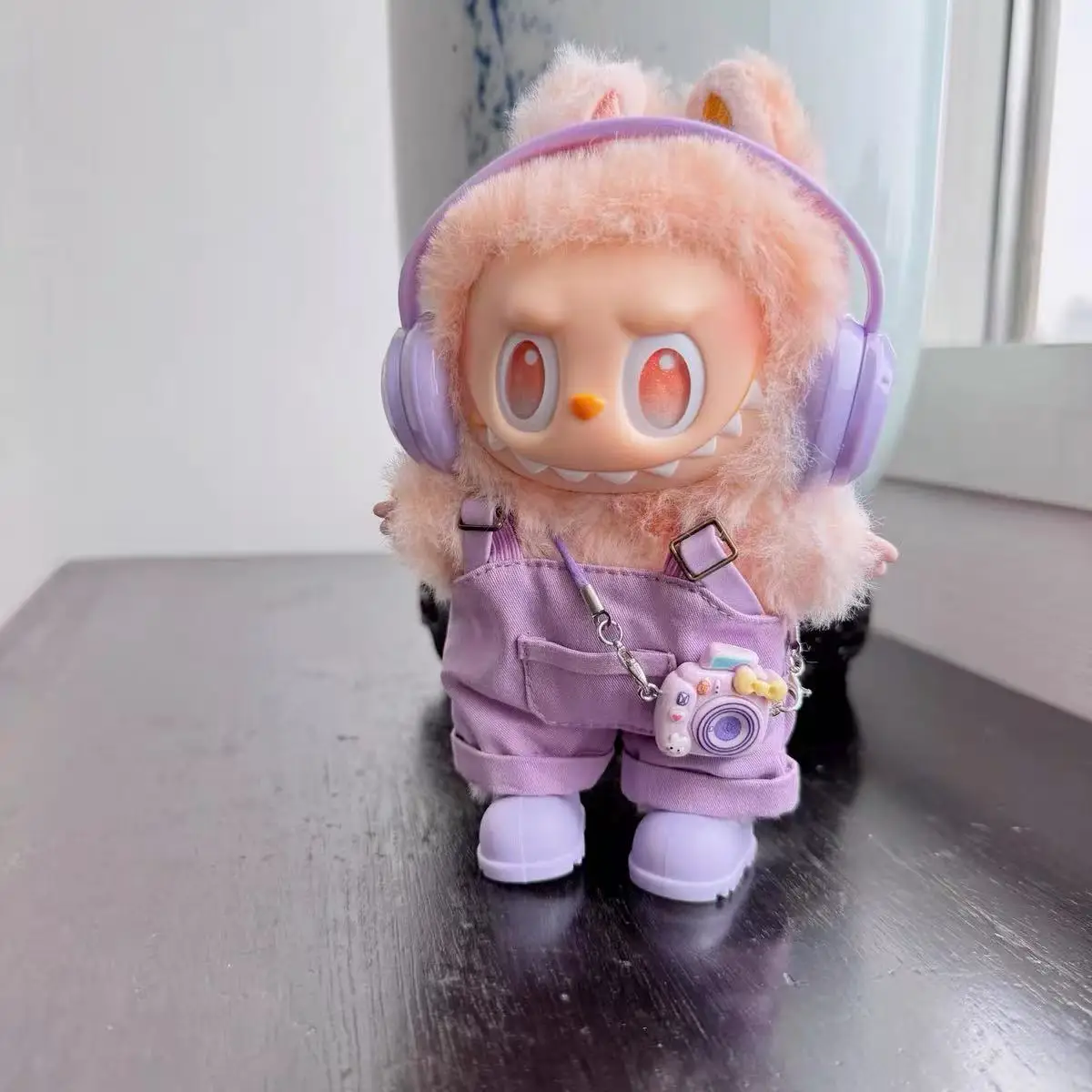 

For 15/17cm Labubu Clothes Macaron Fashion Outfit Shoulder Straps Pants Headphones Cameras Shoes Labubu 3.0 DIY Gift Accessories