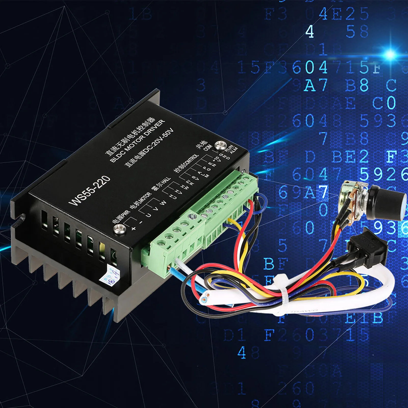 BLDC Controller WS55-220  48V 500W CNC Brushless Spindle BLDC Motor Driver Controller Motor Driver Controller  Motor Driver