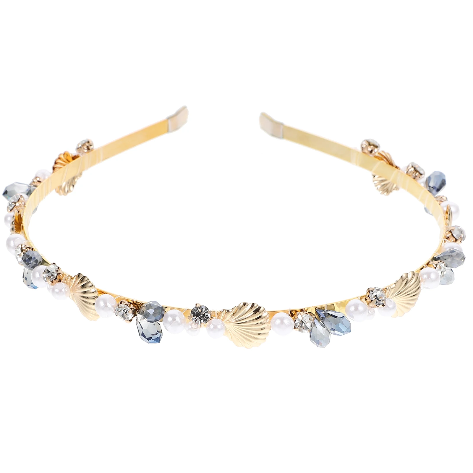 

Pearl Hairband Lightweight Thin Headbands for Women Bridal Hair Accessories Wedding Party Dating Metal Alloy Non