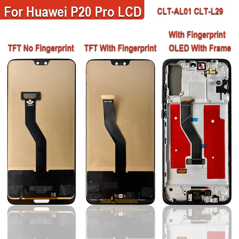 OLED Screen For Huawei P20 Pro LCD CLT-L09 CLT-L29 Display Touch Screen Digitizer Assembly Replacement For Huawei P20 Pro LCD