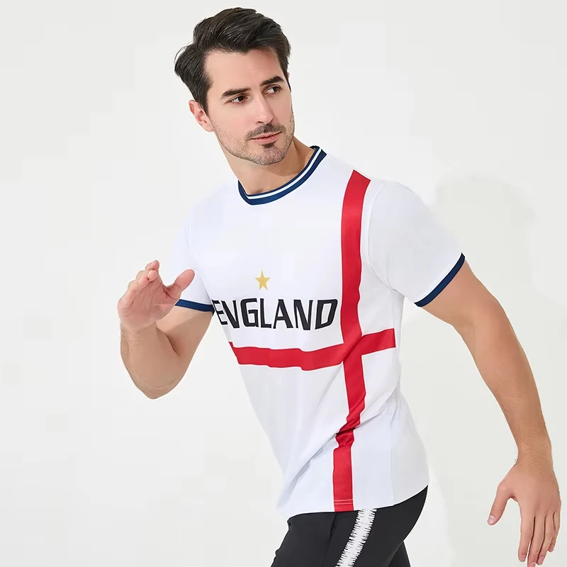 

2025-26 Summer Euro England popular design hot selling soccer jerseys wholesale high quality 100_ polyester football wear