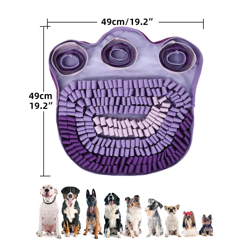 

Solid Pattern Cross-Border Pet Sniffing Training Blanket Dog Toy Hidden Food Fleece Fiber Decompression Mat Animal Pet Supplies