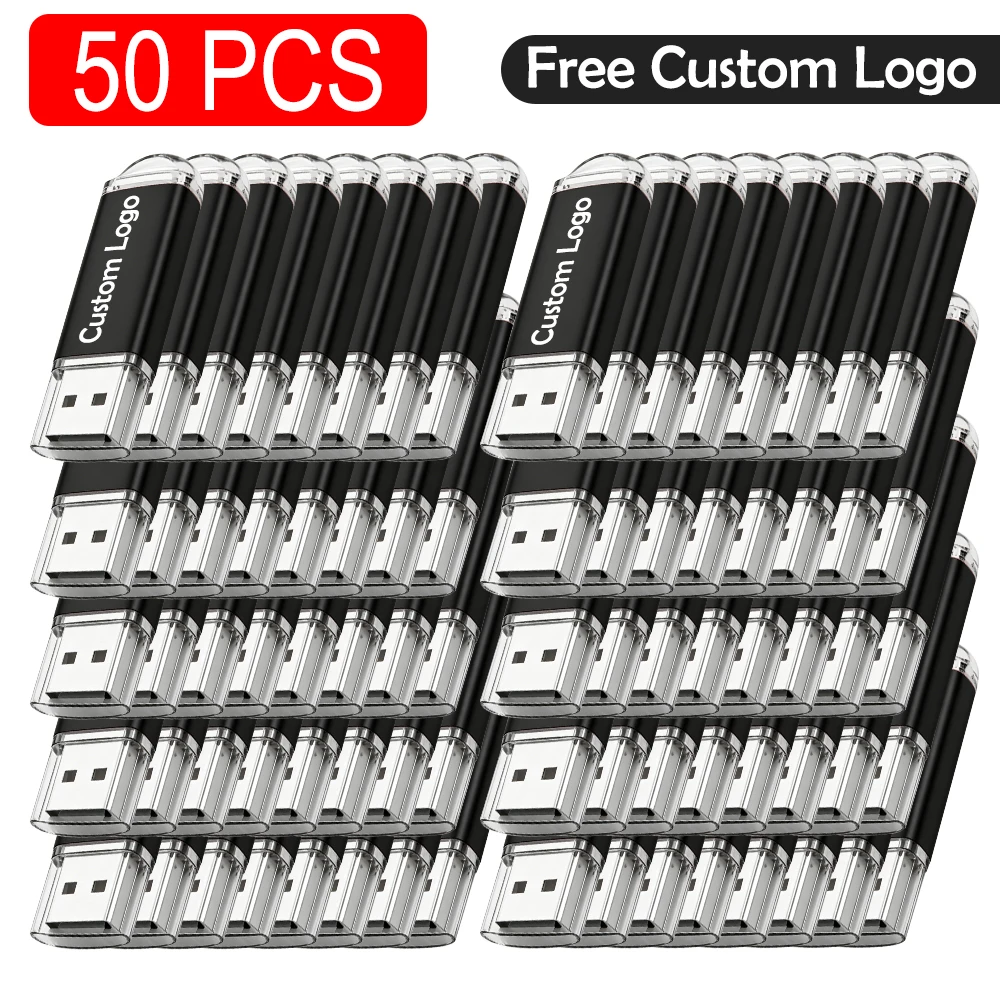 

50PCS Colour USB Flash Drive Pen Drive Free Custom LOGO 1GB 2GB 4GB 8GB 16GB Pendrive Memory Stick 32GB 64GB USB Stick Gift