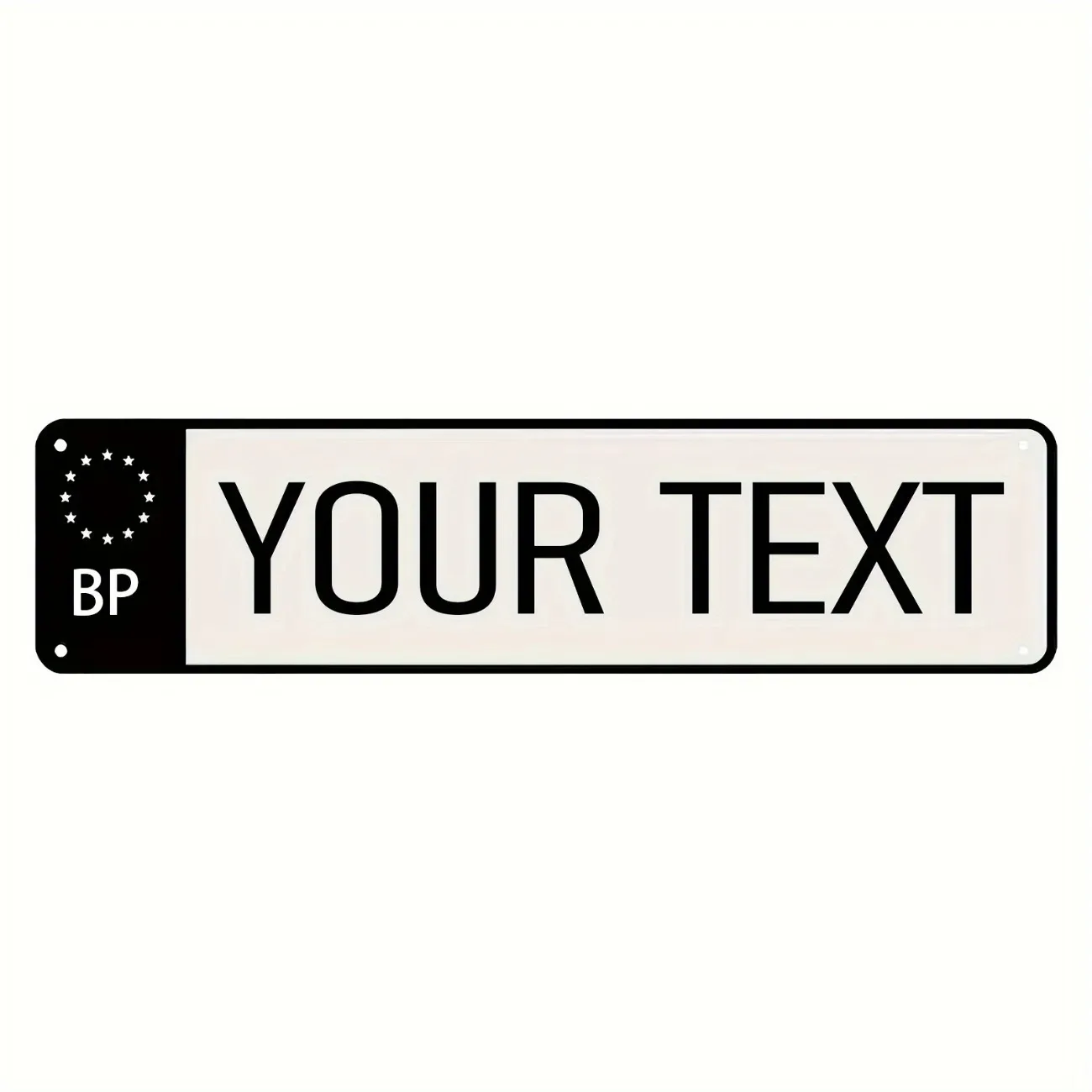 Personalisierte wasserdichte Aluminiumplatte 40 x 10 cm – individuelles, vielseitiges dekoratives Schild für Zuhause, drinnen und draußen und Auto (nur Dekoration)