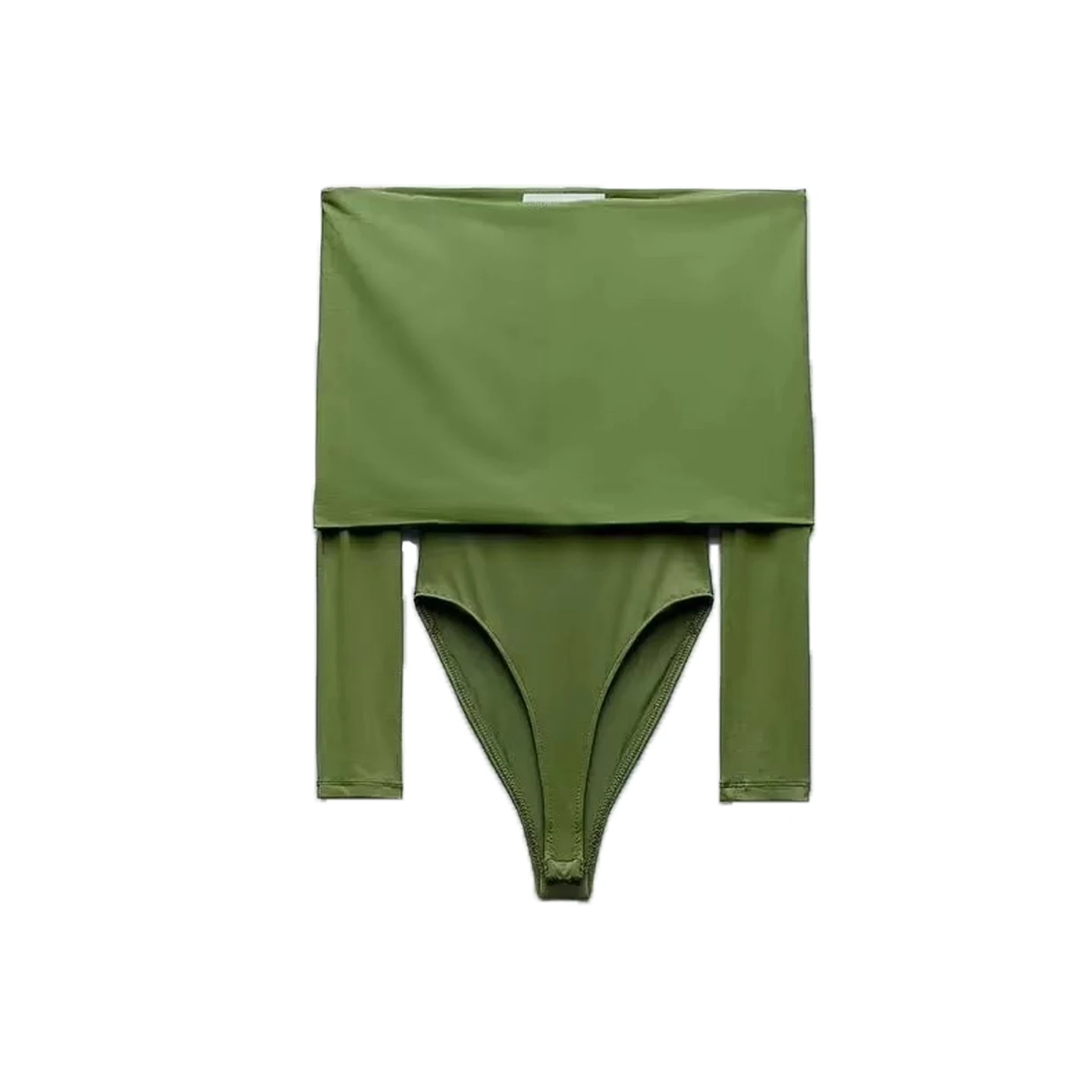 Autumn Women's Casual Nylon One-Piece oulder Bared Long Sve Jumpsuit High Waist Straight Leg Long Pant High Polyester Co...