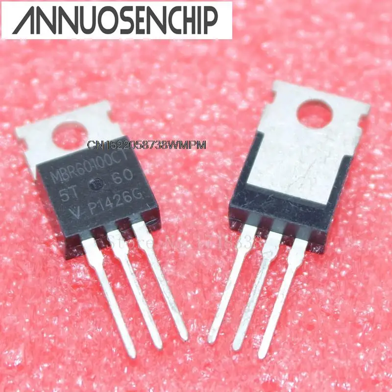 10PCS V60100C  TO220 DIODE SCHOTTKY 100V 30A TO-220  MBR60100CT