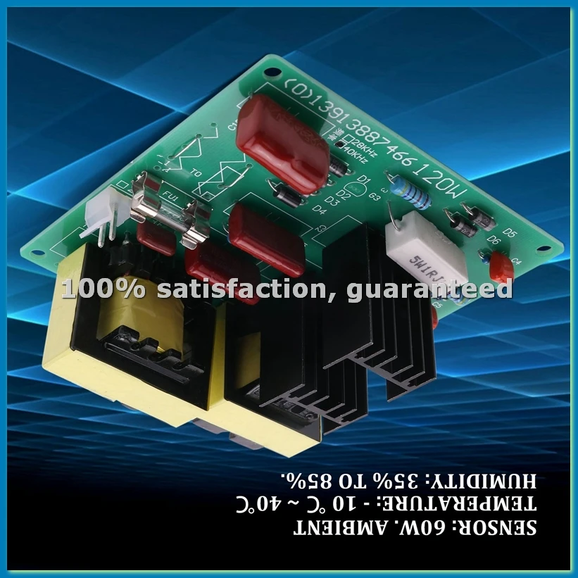 

Ультразвуковой очиститель AC 110В 100Вт 40кГц: Плата управления + 1 преобразователь 60Вт 40кГц для ультразвуковых очистительных машин - A32R