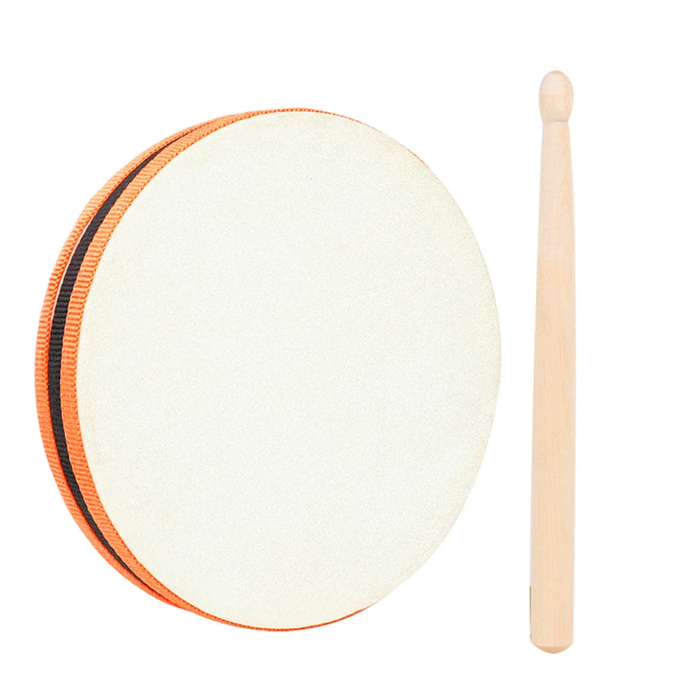 Mini tambor de mano para niños, juguete musical, instrumento de percusión de madera, tambores para bebés, juguetes para niños pequeños, tambor de cintura de educación temprana, superficie lisa No