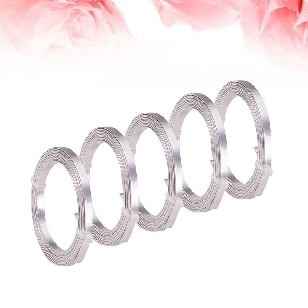 

5 Roll Aluminum Wire Jewelry Accessories DIY Supplies Bracelet Colored for Crafts Handmade Making