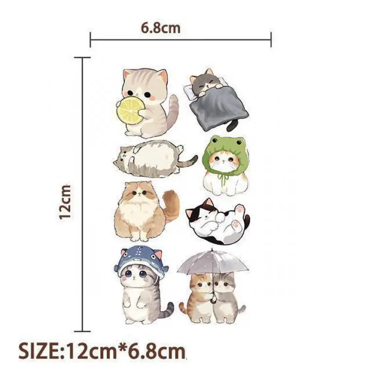 10Pcs New Cartoon Cat Temporary Tattoo Stickers Cute Cat Children Waterproof Tattoo For Kids Funny Birthday Gift