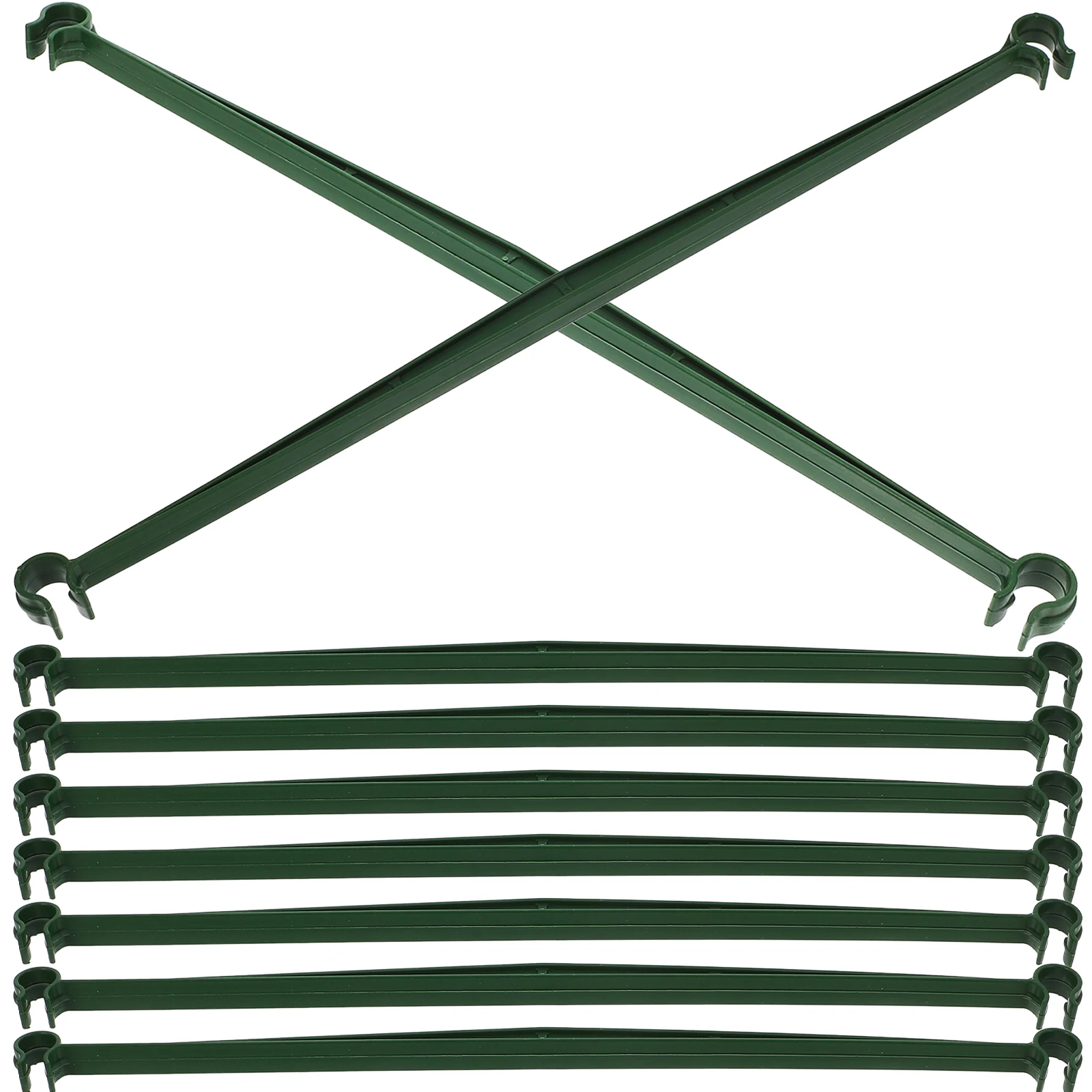 

36pcs Adjustable Plant Trellis Connectors Green Garden Stake Arms For Tomato Vine Stem Support Rods Plant Cage Brackets