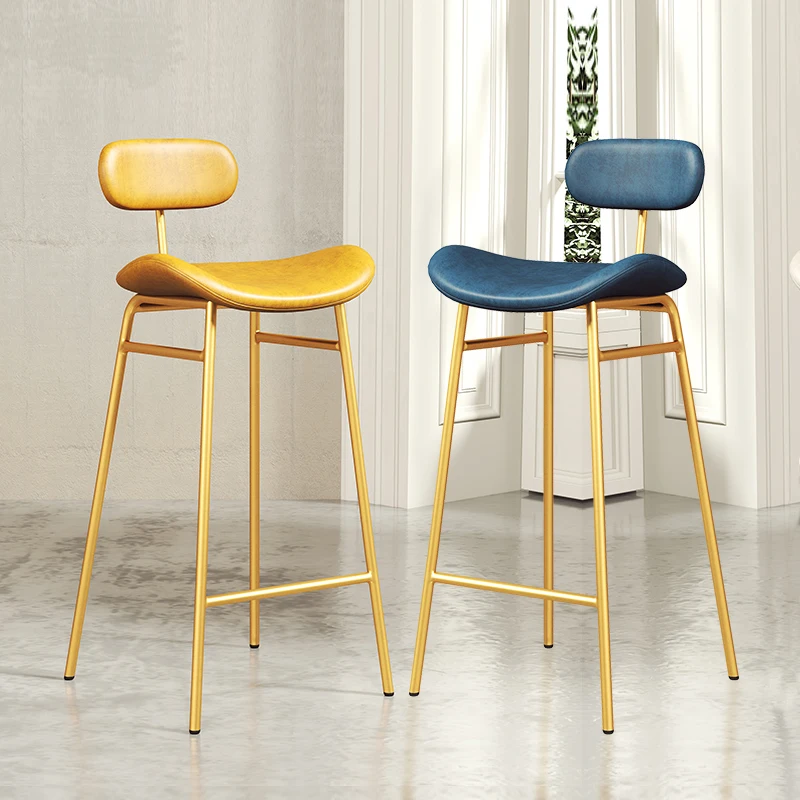 

Modern Nordic Bar Chairs Reception Salon Ergonomic Reception High Chairs Party Designer Taburetes Altos De Cocina Bar Furniture