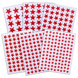 10 Sheets/Pack Red Five Pointed Star Stickers Encouragement and Reward Stickers for Primary School Students Praise Stickers