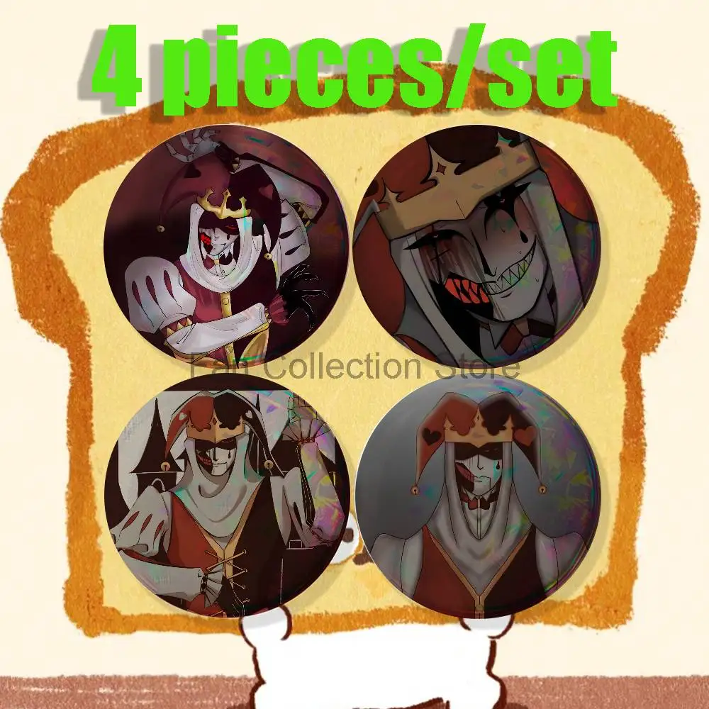 J-Jestyn K-Kingdom of Marionettes Brooches Backpack Accessories 25,32,44,58,75mm Round Enamel Pins 4-piece set Fan Merchandise
