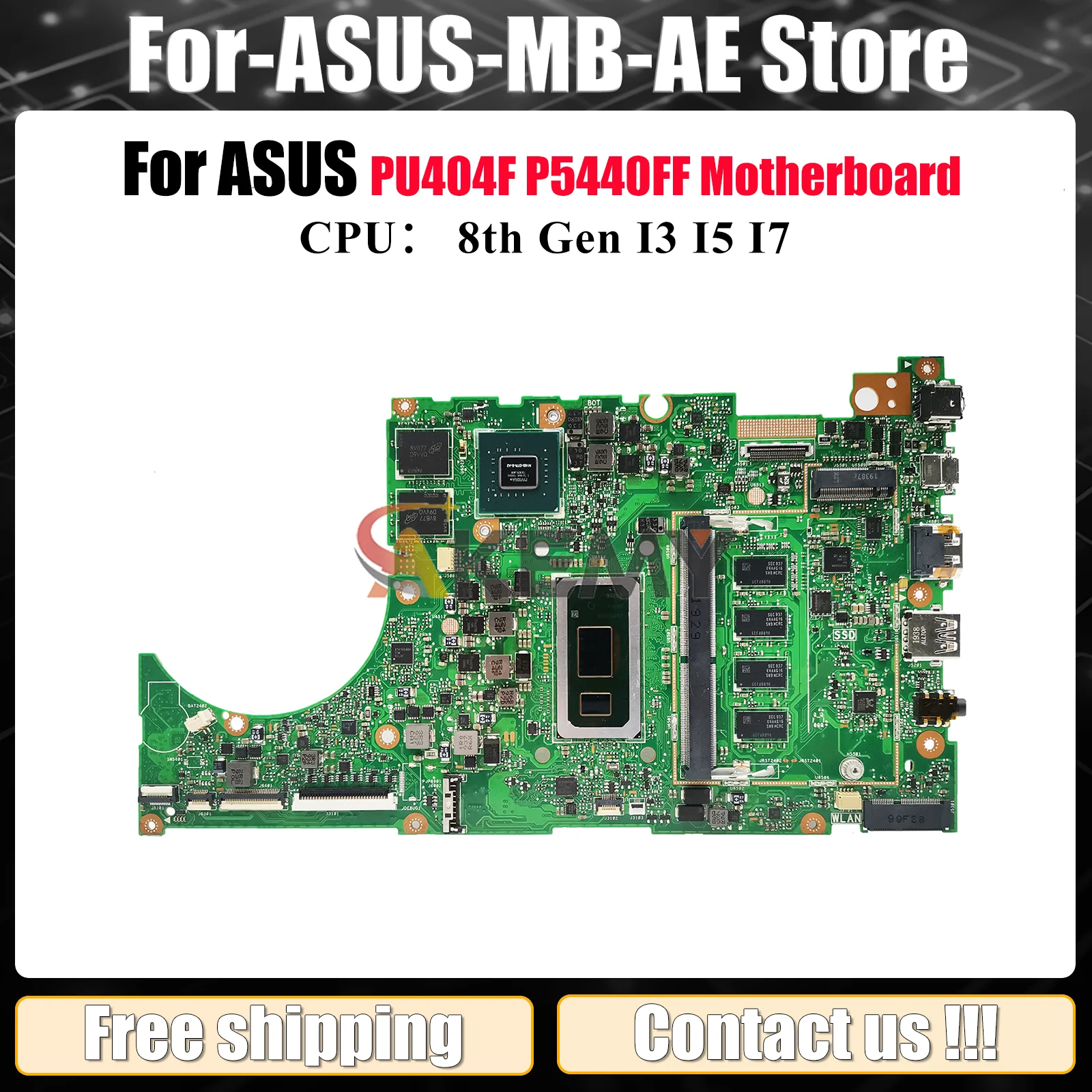 

P5440FF Laptop Motherboard For ASUS ProArt P5440F PU404F P5440FF Notebook Mainboard With I3 I5 I7 CPU 100% tests OK fast ship