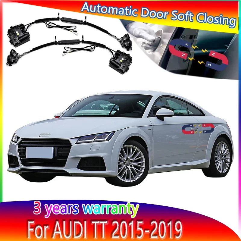 Car Soft Close Door Latch Pass Lock Actuator Electric Absorption Suction Silence Closer For Audi TT 2015-2019 Car Accessories