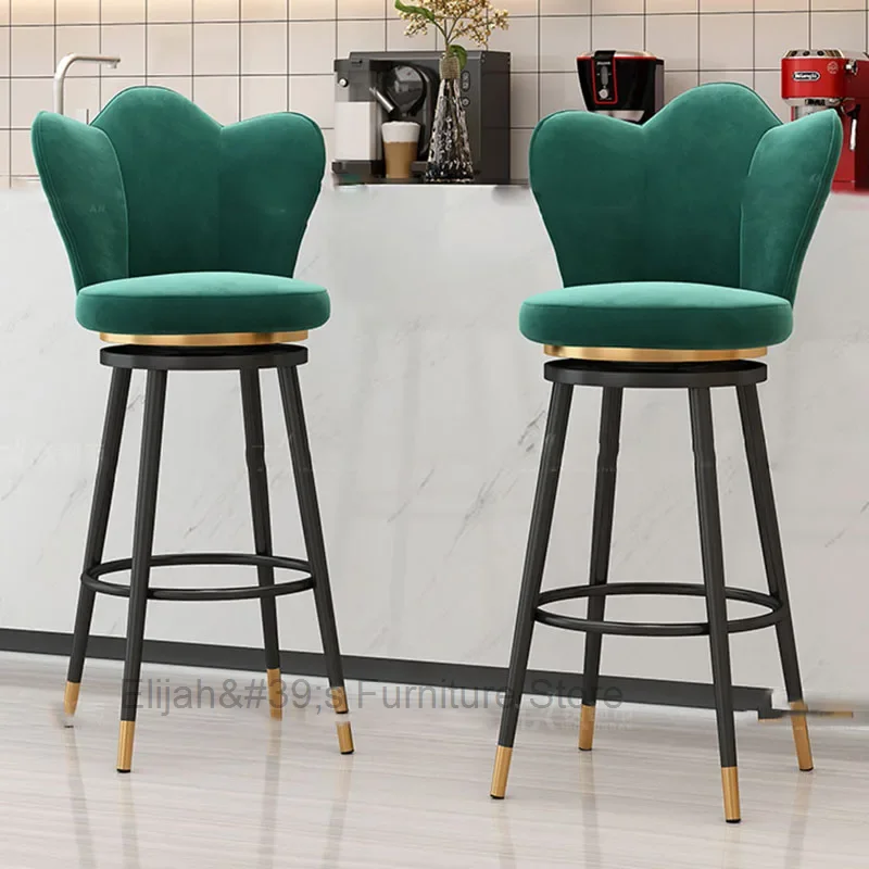 Stylish Designer Bar Chairs Modern Metal Round Gold Design Nordic Chair Minimalist Comfortable Barkrukken Home Furniture