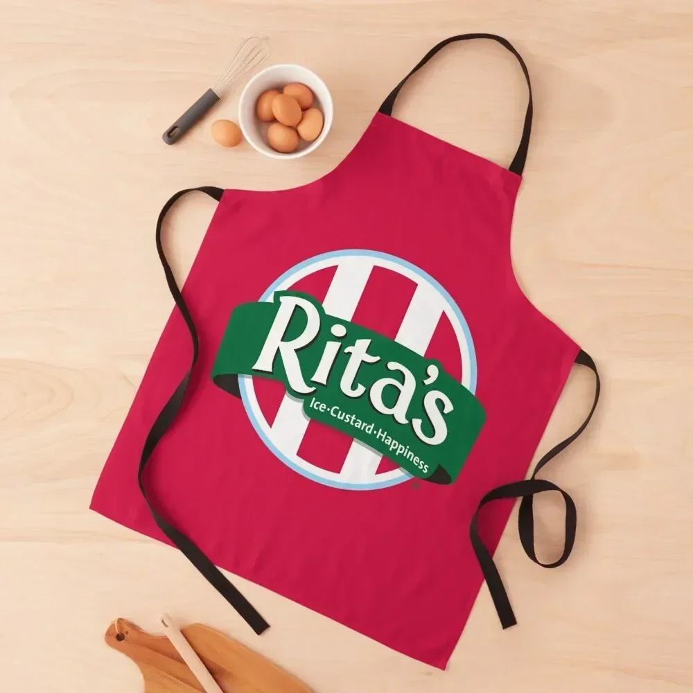 

Rita's Italian Ice Cafe Apron christmas kitchen men's barbecue Kitchen For Women Apron