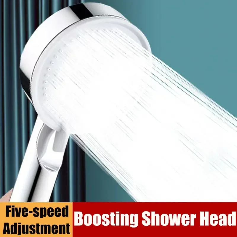 

Регулируемая 5-режимная насадка для душа высокого давления, набор для душа со шлангом, экономия воды, насадка-распылитель с одной кнопкой, аксессуары для ванной комнаты