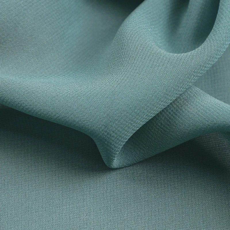 Solid Color Silk Fabric-140CM Wide 12MM Thin Soft Mint Green Silk Georgette Fabric for Summer Dressmaking Blouse Scraft R143