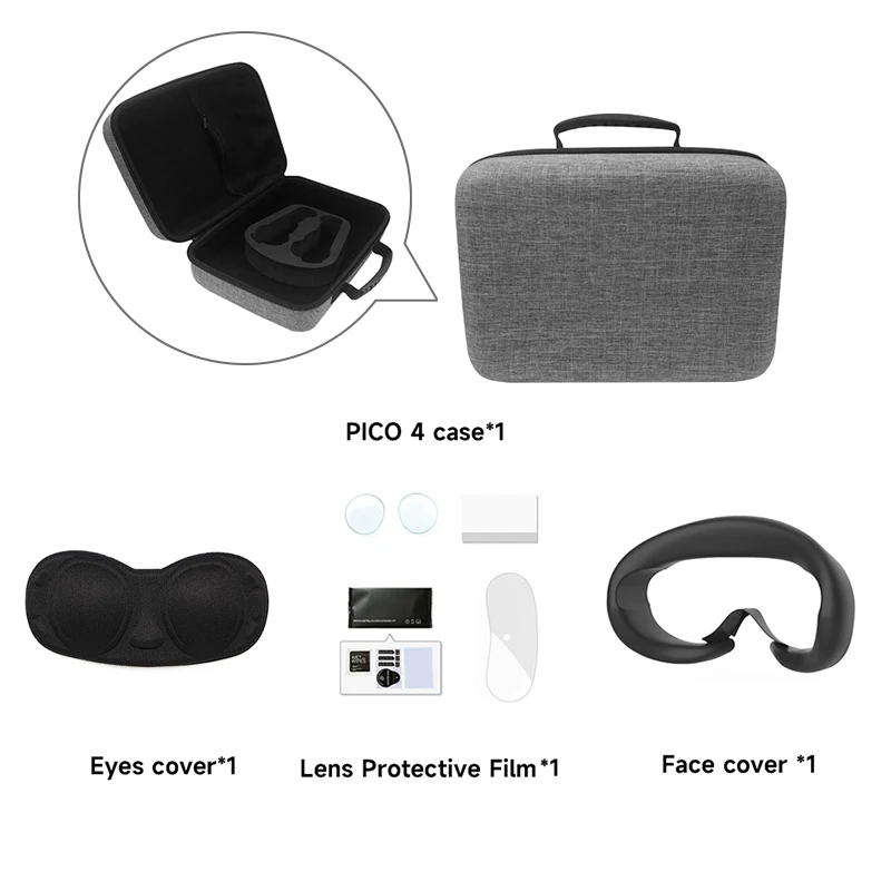 

FICEP Set for Pico 4 accessories pico 4 interface cover pico 4 case Lens protective film for pico 4