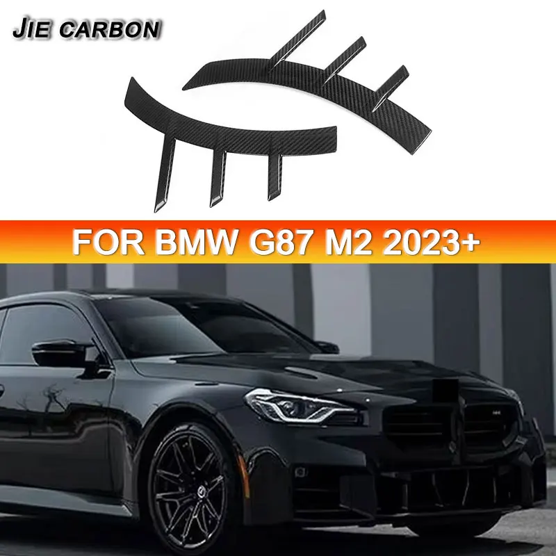 

For BMW G87 M2 2023+ MP Style Carbon Fiber higher quality Front Bumper Side Fender Trim Covers Side Mouth Duck Wing Body Kit